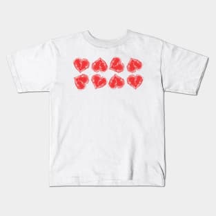 paint splater hearts Kids T-Shirt